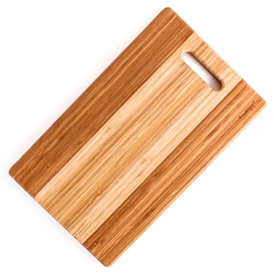 BergHOFF Bamboo Rectangle Cutting Board, Two-tone With Handle, 14.2"x8.7"x0.7" 2 BergHOFF Bamboo Rectangle Cutting Board, Two-tone With Handle, 14.2"x8.7"x0.7" - Image 2