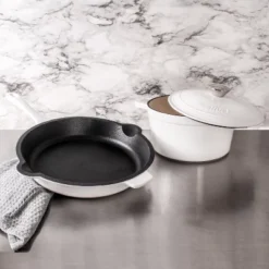 BergHOFF Neo 3Pc Cast Iron Cookware Set, 3qt. Covered Dutch Oven & 10" Fry Pan