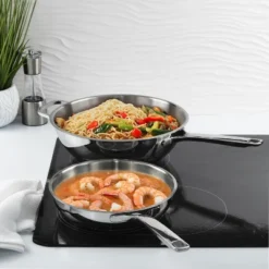 BergHOFF Helix Recycled 18/10 Stainless Steel 12" Wok Pan 5.6qt -BergHOFF Store GUEST a55965ec 0353 4a1a a032 6d4426ac3ed2