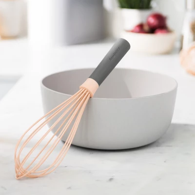 BergHOFF Leo 11" Nonstick Silicone Whisk, Pink & Gray 2 BergHOFF Leo 11" Nonstick Silicone Whisk, Pink & Gray - Image 2
