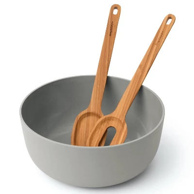 BergHOFF Leo 3Pc Bamboo Salad Bowl Set With Servers 4 BergHOFF Leo 3Pc Bamboo Salad Bowl Set With Servers - Image 4
