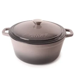 BergHOFF Neo 7Qt. Cast Iron Round Covered Dutch Oven, Oyster -BergHOFF Store GUEST ac18b319 47f1 48d7 86d9 c263b4aad4ed