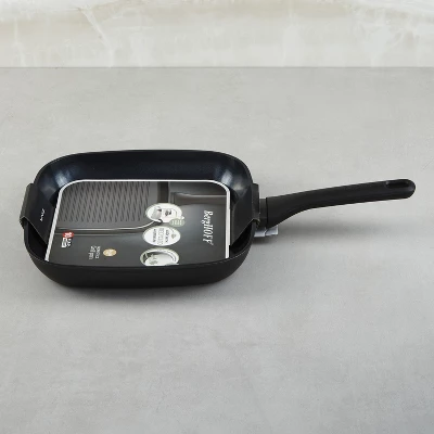 BergHOFF Helix Nonstick Ceramic Grill Pan 10.25", Recycled Aluminum, Black 5 BergHOFF Helix Nonstick Ceramic Grill Pan 10.25", Recycled Aluminum, Black - Image 5