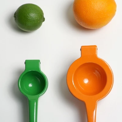 BergHOFF Cast Aluminum 2Pc Lime Squeezer 8" & 9", Green & Orange 5 BergHOFF Cast Aluminum 2Pc Lime Squeezer 8" & 9", Green & Orange - Image 5