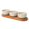 BergHOFF LEO Bamboo Serving Bowls Set With Tray, 9oz Each, White -BergHOFF Store GUEST c6e84ecc 374c 40cc 8f34 035abf94a2a4