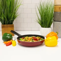 BergHOFF Geminis Cast Aluminum Non-stick Fry Pan, Red