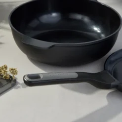 BergHOFF Leo Stone+ 4Pc Nonstick Ceramic Cookware Set With Glass Lid, Recycled Cast Aluminum -BergHOFF Store GUEST d025f823 3f57 4962 a044 0b01b2d822f3