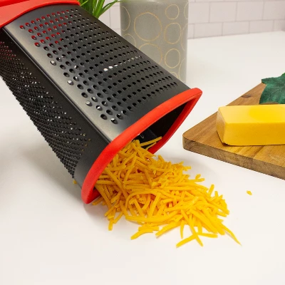 BergHOFF CooknCo 10" Non-Stick Grater, Red & Black 5 BergHOFF CooknCo 10" Non-Stick Grater, Red & Black - Image 5