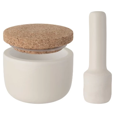 BergHOFF Leo 3Pc 4.25" Stoneware Covered Mortar And Pestle 2 BergHOFF Leo 3Pc 4.25" Stoneware Covered Mortar And Pestle - Image 2