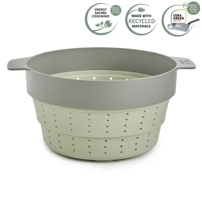 BergHOFF Balance Non-stick Silicone Collapsible Steamer Basket & Strainer 10", Recycled Material, Sage 4 BergHOFF Balance Non-stick Silicone Collapsible Steamer Basket & Strainer 10", Recycled Material, Sage - Image 4