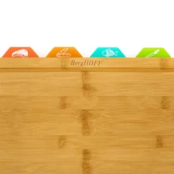 BergHOFF Bamboo Cutting Board With 4Pc Flexible Plastic Cutting Board Inserts, 16.5x 11.8x 1.1" -BergHOFF Store GUEST d77fe3af 3f70 476b b5e6 3047fdc38798