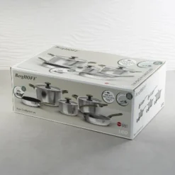 BergHOFF Bolt 8Pc Recycled 18/10 Stainless Steel Cookware Set With Glass Lids, Green -BergHOFF Store GUEST d7db2e9b 52c3 468b 9cab 7b8e2b4eed6d