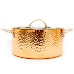 BergHOFF Vintage Copper Tri-Ply 9.5" Stockpot 5.75Qt., Matching Lid, Hammered -BergHOFF Store GUEST d8975ca4 1d69 430c 8944 4b823b0fcd30