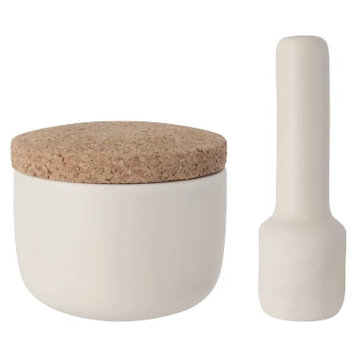 BergHOFF Leo 3Pc 4.25" Stoneware Covered Mortar And Pestle 3 BergHOFF Leo 3Pc 4.25" Stoneware Covered Mortar And Pestle - Image 3