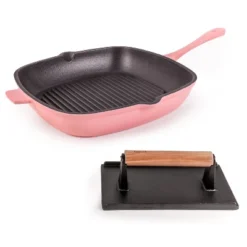 BergHOFF Neo 2Pc Cast Iron Grill Set, Grill Pan & Bacon/Steak Press -BergHOFF Store GUEST dc817a1e a0b5 4553 8642 781f5d26e243
