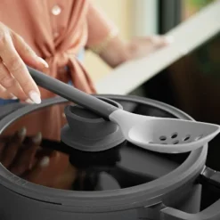 BergHOFF Leo Stone+ Nonstick Ceramic 11" Wok Pan With Lid, 4.6qt