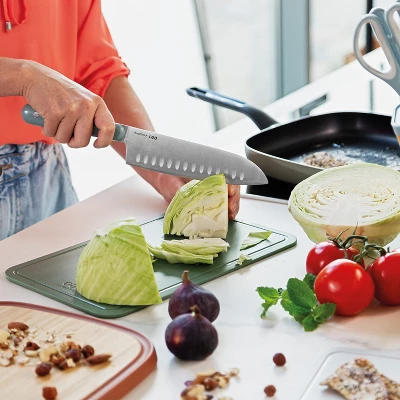 BergHOFF Slate & Spirit Stainless Steel Santoku Knife 7" 1 BergHOFF Slate & Spirit Stainless Steel Santoku Knife 7"