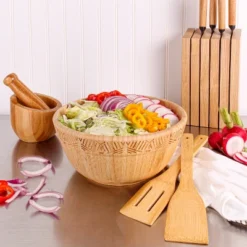 BergHOFF Essentials Bamboo Salad Bowl, Eco-friendly, Lightweight -BergHOFF Store GUEST e8f03479 d124 4cea b11f d036ec41281c