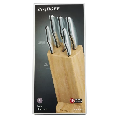 BergHOFF Entity Stainless Steel 6Pc Knife Block Set 7 BergHOFF Entity Stainless Steel 6Pc Knife Block Set - Image 7