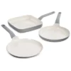 BergHOFF Balance 3Pc Non-stick Ceramic Specialty Cookware Set, Recycled Aluminum, Moonmist -BergHOFF Store GUEST f16795c5 ab44 48f5 9d93 4cc185b25b4d