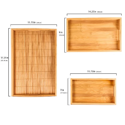 BergHOFF Bamboo 3Pc Serving Tray Set 8 BergHOFF Bamboo 3Pc Serving Tray Set - Image 8