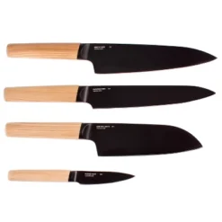BergHOFF Ron 4Pc Knife Set With Natural Wood Handle, 4 Knives -BergHOFF Store GUEST fd18f5f5 4ca9 4c89 8e53 0aee5e4aa759